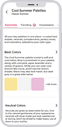 Palette Selection Page